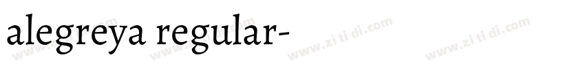 alegreya regular字体转换